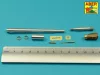 Aber Models Armament for Soviet SU-122-54: 1x122 mm D-49 gun barrel, 1x14,5 mm KPVT - fegyverzetkészlet: 122 mm-es D-49 lövegcső és 14,5 mm-es KPVT géppuskacső