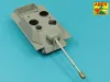 Aber Models Armament for Soviet SU-122-54: 1x122 mm D-49 gun barrel, 1x14,5 mm KPVT - fegyverzetkészlet: 122 mm-es D-49 lövegcső és 14,5 mm-es KPVT géppuskacső