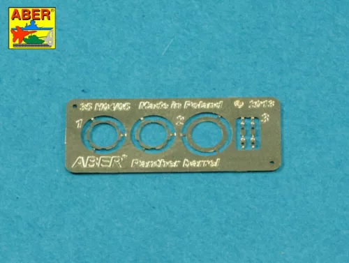 Aber Models 7,5 cm barrel with muzzle brake for Panther Ausf.G (Takom) - 7,5 cm-es csőszájfékkel szerelt lövegcső