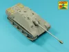 Aber Models Jagdpanther Ausf G1 korai – német 8,8 cm-es egyrészes Pak 43/3 L/71 lövegcső