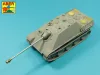 Aber Models Jagdpanther Ausf G1 korai – német 8,8 cm-es egyrészes Pak 43/3 L/71 lövegcső