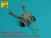 Aber Models Barrel for 6 pdr Mk.IV (57mm) A/T Gun with ball muzzle brake - lövegcső