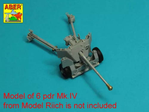 Aber Models Barrel for 6 pdr Mk.IV (57mm) A/T Gun with ball muzzle brake - lövegcső