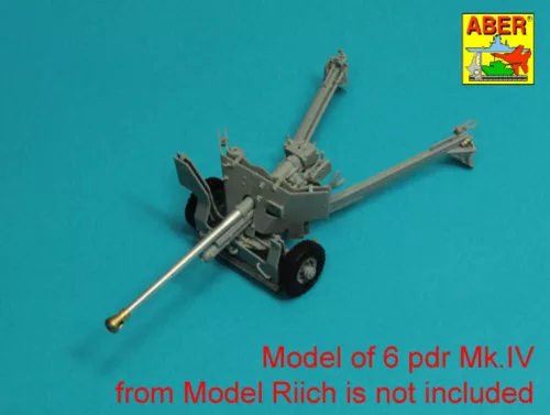 Aber Models Barrel for 6 pdr Mk.IV (57mm) A/T Gun with ball muzzle brake - lövegcső