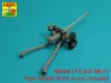 Aber Models Barrel for 6 pdr Mk.IV (57mm) A/T Gun with ball muzzle brake - lövegcső