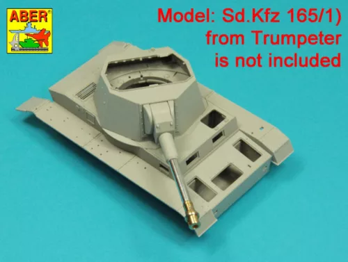 Aber Models Germ. 10,5 cm L/28 Barrel for Pz.Sfl.IVb or Heuschrecke Ivb - Pz.Sfl.IVb vagy Heuschrecke Ivb – német. 10,5 cm-es L/28 lövegcső