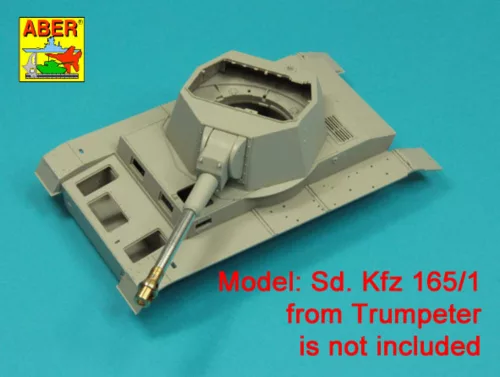 Aber Models Germ. 10,5 cm L/28 Barrel for Pz.Sfl.IVb or Heuschrecke Ivb - Pz.Sfl.IVb vagy Heuschrecke Ivb – német. 10,5 cm-es L/28 lövegcső