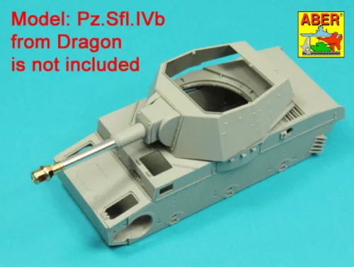 Aber Models Germ. 10,5 cm L/28 Barrel for Pz.Sfl.IVb or Heuschrecke Ivb - Pz.Sfl.IVb vagy Heuschrecke Ivb – német. 10,5 cm-es L/28 lövegcső