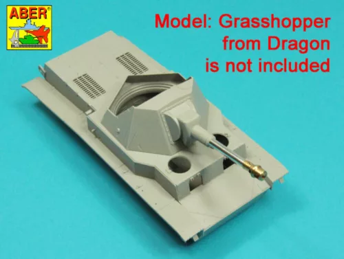 Aber Models Germ. 10,5 cm L/28 Barrel for Pz.Sfl.IVb or Heuschrecke Ivb - Pz.Sfl.IVb vagy Heuschrecke Ivb – német. 10,5 cm-es L/28 lövegcső