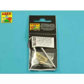   Aber Models német 75 mm-es KwK 40 L/43 lövegcső egykamrás csőszájfékkel – korai Pz.Kpfw. IV Ausf. G-hez