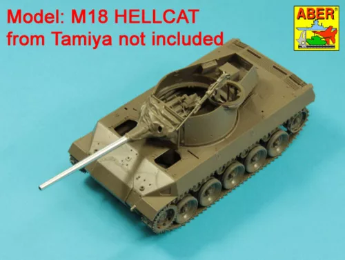Aber Models 76mm M1A1 Barrel for M18 Helcat U.S. Tank Destroyer - amerikai M18 Hellcat páncélvadász – 76 mm-es M1A1 lövegcső