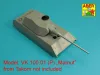 Aber Models Barrel 128mm PaK 44 L/55 for Vk 100.01(P) MAMMUT (Takom) - 128 mm-es PaK 44 L/55 lövegcső