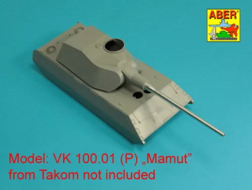 Aber Models Barrel 128mm PaK 44 L/55 for Vk 100.01(P) MAMMUT (Takom) - 128 mm-es PaK 44 L/55 lövegcső