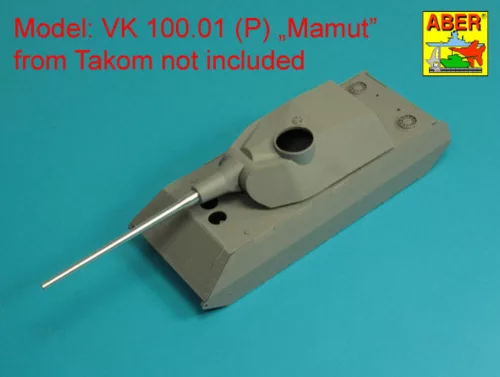 Aber Models Barrel 128mm PaK 44 L/55 for Vk 100.01(P) MAMMUT (Takom) - 128 mm-es PaK 44 L/55 lövegcső