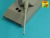 Aber Models Barrel 128mm PaK 44 L/55 for Vk 100.01(P) MAMMUT (Takom) - 128 mm-es PaK 44 L/55 lövegcső