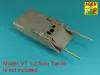Aber Models Barrels 120mm for German tank VT 1-2 (Takom) - német VT 1-2 harckocsi – 120 mm-es csőkészlet
