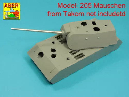 Aber Models Barrel 128mm KwK 44 L/55 for Typ 204 Mauschen (Takom) - 128 mm-es KwK 44 L/55 lövegcső
