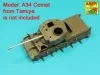 Aber Models Barrel for British A34 Comet (Tamiya) - brit A34 Comet – lövegcső