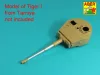 Aber Models Tiger I Ausf.E 88mm Barrel without muzzle brake - 88 mm-es, csőszájfék nélküli lövegcső