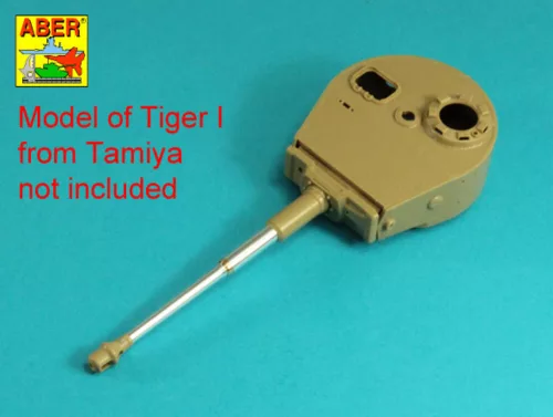 Aber Models Tiger I Ausf.E 88mm Barrel without muzzle brake - 88 mm-es, csőszájfék nélküli lövegcső