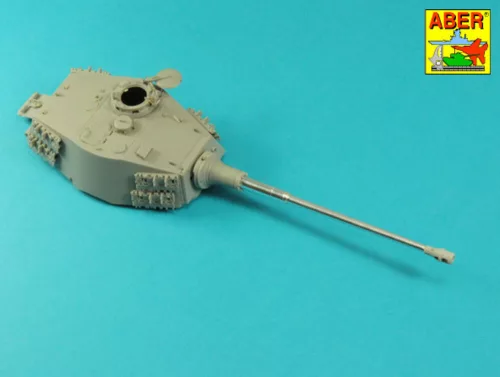 Aber Models King Tiger , Ausf.B 88mm Barrel without muzzle brake - King Tiger, Ausf.B 88 mm-es lövegcső – csőszájfék