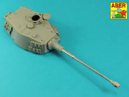 Aber Models King Tiger , Ausf.B 88mm Barrel without muzzle brake - King Tiger, Ausf.B 88 mm-es lövegcső – csőszájfék