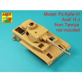   Aber Models Barrel 75mm 40 L/48 for Pz IVG, H, J without muzzle brake (Tamiya) - 75 mm-es 40 L/48 lövegcső – csőszájfék nélkül