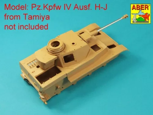 Aber Models Barrel 75mm 40 L/48 for Pz IVG, H, J without muzzle brake (Tamiya) - 75 mm-es 40 L/48 lövegcső – csőszájfék nélkül