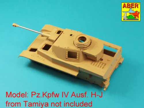 Aber Models Barrel 75mm 40 L/48 for Pz IVG, H, J without muzzle brake (Tamiya) - 75 mm-es 40 L/48 lövegcső – csőszájfék nélkül
