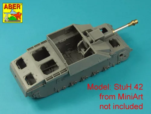 Aber Models Germ. 10,5 cm L/28 Barrel for StuH 42 early - német. 10,5 cm-es L/28 lövegcső