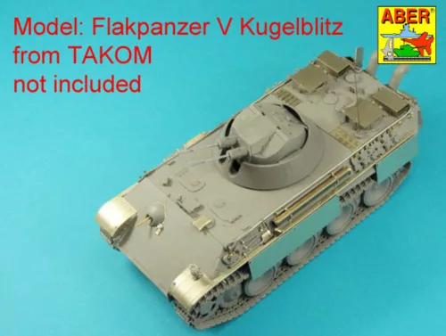 Aber Models German 3CM Flak 103 two barrels for Kugelblitz tanks - Kugelblitz harckocsi – német 3 cm-es Flak 103/2 gépágyúcsövek