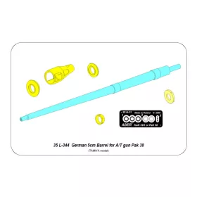   Aber Models Germ.5cm barrel for Pak 38 for Tamiya - német 5 cm-es PaK 38 lövegcső – Tamiya maketthez