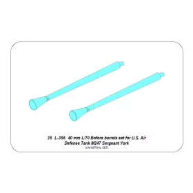   Aber Models 40 mm L/70 Bofors barrels set for U.S. M247 Sergeant York - amerikai M247 Sergeant York – 40 mm-es L/70 Bofors gépágyúcső-készlet