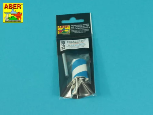 Aber Models 90 mm barrel Y-Shaped Muzzel Brake with mantlet for M47 - 90 mm-es lövegcső Y alakú csőszájfékkel és lövegpajzzsal – M47-hez