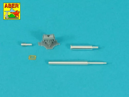 Aber Models 90 mm barrel Y-Shaped Muzzel Brake with mantlet for M47 - 90 mm-es lövegcső Y alakú csőszájfékkel és lövegpajzzsal – M47-hez