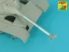 Aber Models 90 mm barrel Y-Shaped Muzzel Brake with mantlet for M47 - 90 mm-es lövegcső Y alakú csőszájfékkel és lövegpajzzsal – M47-hez