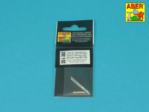 Aber Models Set of 2 barrels for U.S cal .50 Browning M2 HB - amerikai .50-es Browning M2 HB géppuskacsövek – 2 db