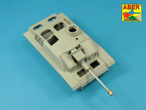 Aber Models Stug.III, Ausf G késői és Stug.IV korai – német StuK.40 L/48 7,5 cm-es késői lövegcső – csőszájfékkel