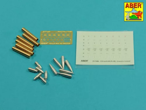 Aber Models German ammunition set for12,8cm K.40 (Pz.Sfl.) Sturer Emil - német 12,8 cm-es K.40 (Pz.Sfl.) Sturer Emil – lőszerkészlet