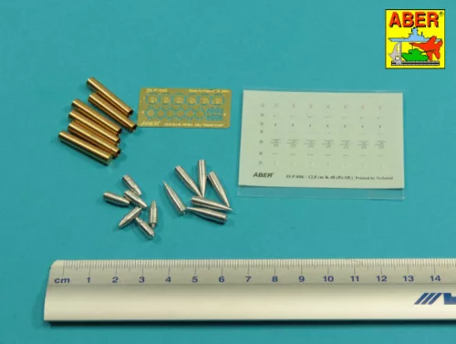 Aber Models German ammunition set for12,8cm K.40 (Pz.Sfl.) Sturer Emil - német 12,8 cm-es K.40 (Pz.Sfl.) Sturer Emil – lőszerkészlet
