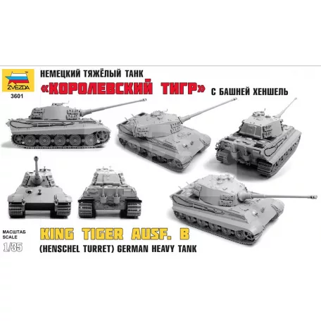 Zvezda King Tiger Ausf. B /Henschel Turret/ German Heavy Tank makett 1:35 (3601Z)