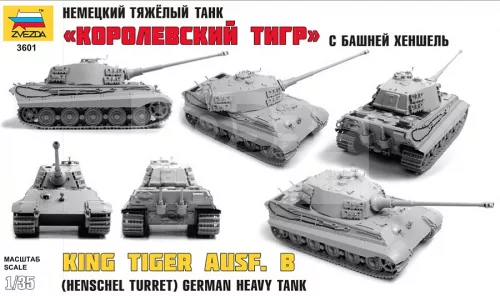 Zvezda King Tiger Ausf. B /Henschel Turret/ German Heavy Tank makett 1:35 (3601Z)