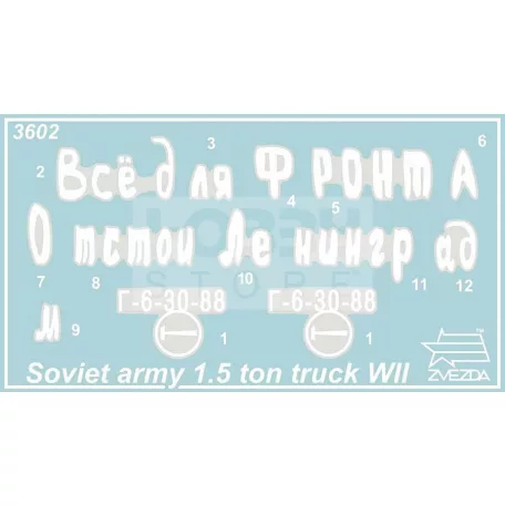 Zvezda GAZ-AA Soviet Army 1,5 Ton Truck WWII makett 1:35 (3602Z)