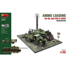   MiniArt Ammo Loading (SU-85,GAZ-MM&Crew). Big Set – 1:35 dioráma makett