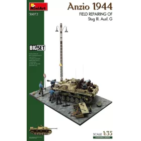   MiniArt Anzio 1944. Field Repairing of Stug III. Ausf. G. Big Set – 1:35 dioráma makett