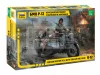 Zvezda German WWII Sidecar R12 with crew makett 1:35 (3607Z)