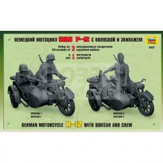 Zvezda German WWII Sidecar R12 with crew makett 1:35 (3607Z)