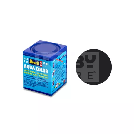 Revell Aqua Color - Black Matt - akril makett festék 36108