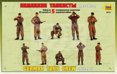 Zvezda German Tank Crew WWII Late makett 1:35 (3614Z)