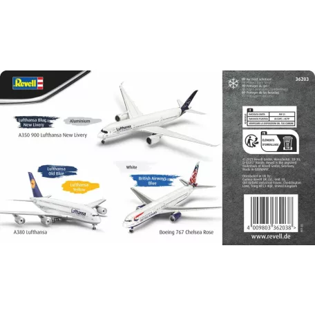 Revell makett festék szett Modern Airliner 36203R